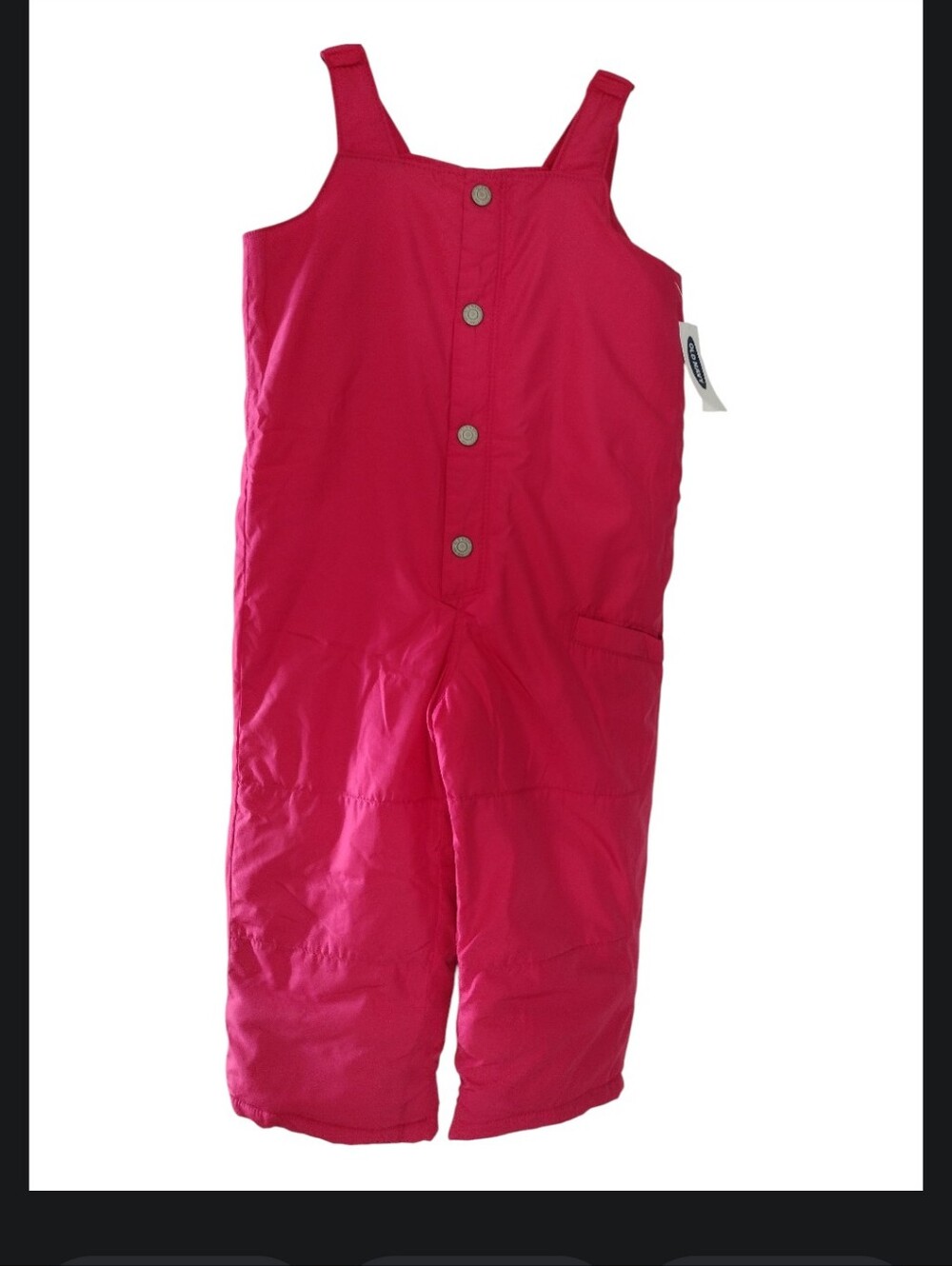 Old Navy Bright Pink Insulated Kids Snow Overalls